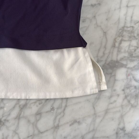 KARL LAGERFELD Blue White Jeweled Long Sleeve Back Button-Up Women Shirt Sz M - Picture 10 of 11